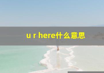 u r here什么意思